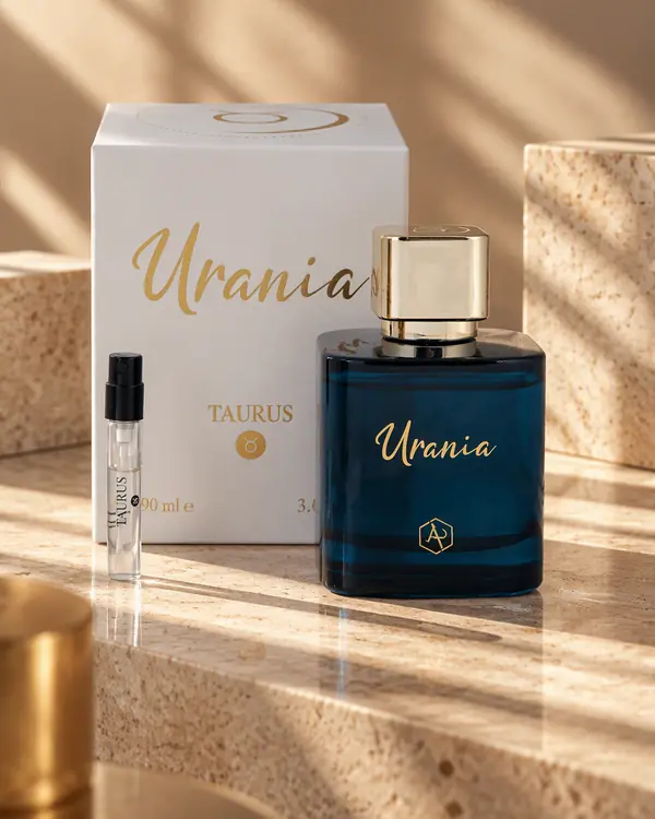 Urania Taurus parfüm şişesi ve kutusu, Boğa burcu